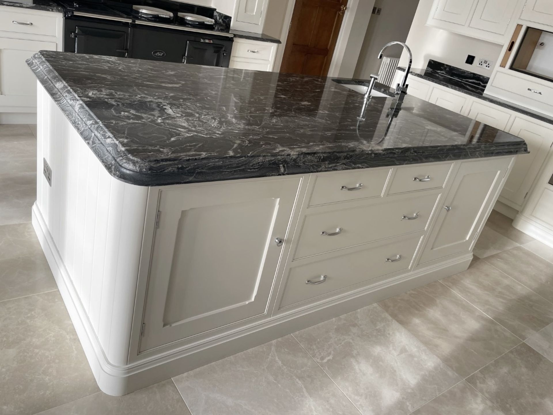 1 x Bespoke Handcrafted Shaker-style Fitted Kitchen Marble Surfaces, Island & Miele Appliances - Image 82 of 221