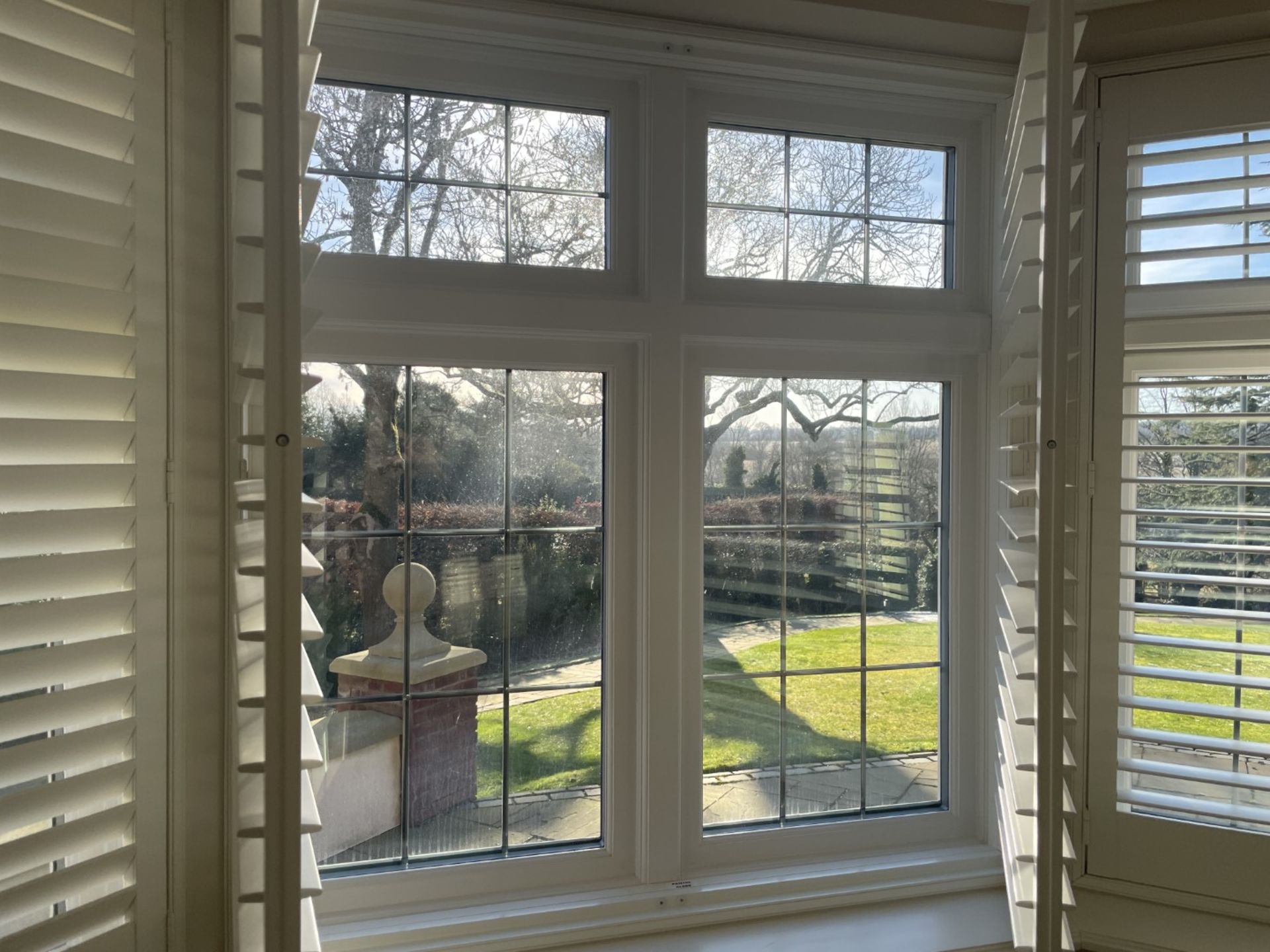 1 x Hardwood Timber Double Glazed Window Frames fitted with Shutter Blinds, In White - Ref: PAN102 - Image 5 of 13