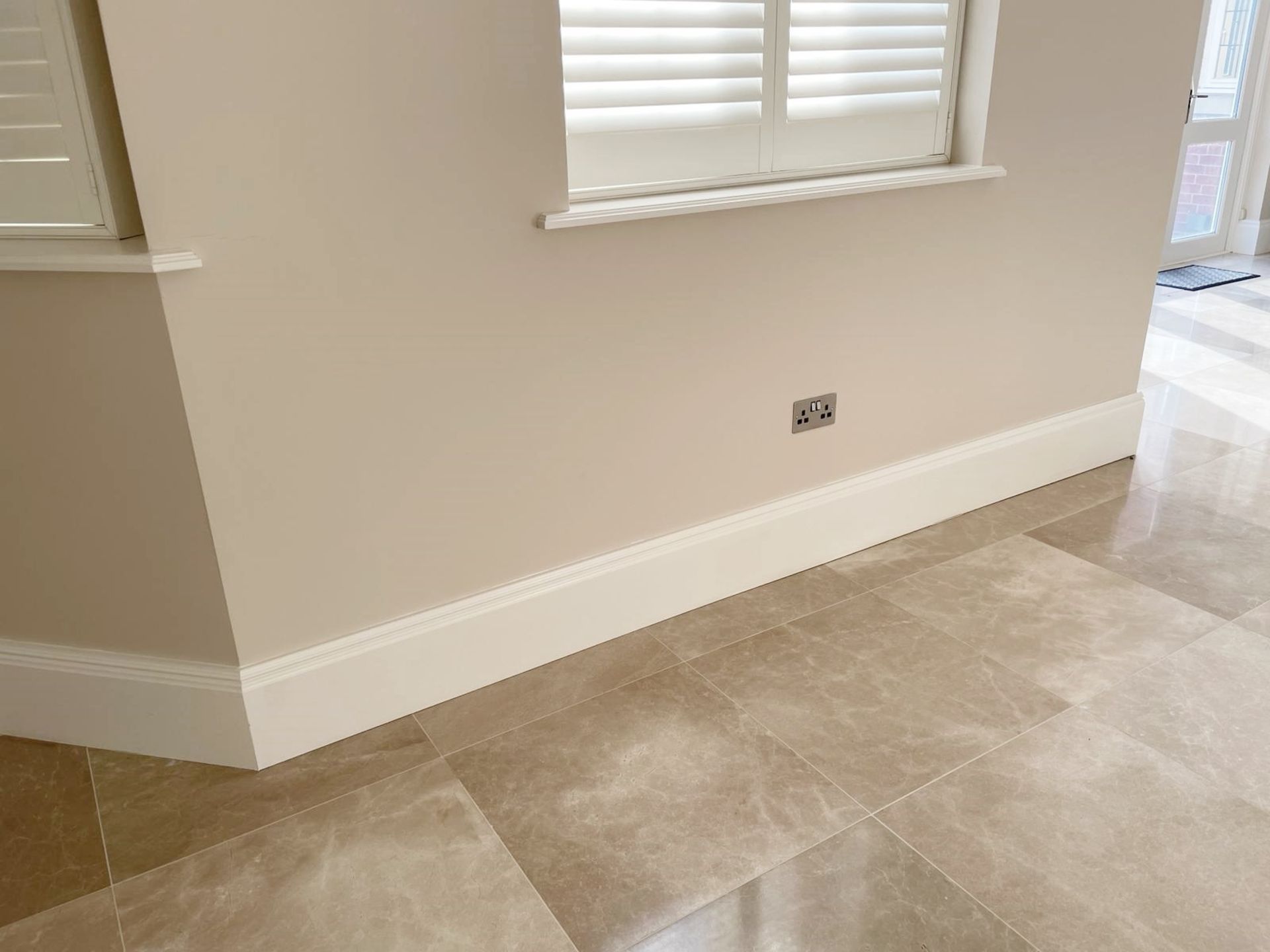 Approximately 20-Metres of Painted Timber Wooden Skirting Boards, In White - Image 5 of 7