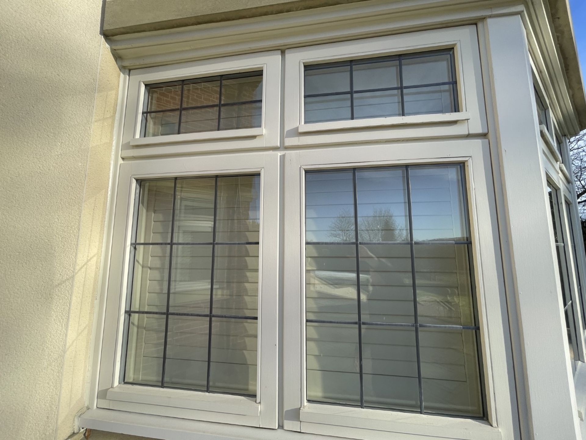 1 x Hardwood Timber Double Glazed Window Frames fitted with Shutter Blinds, In White - Ref: PAN102 - Image 10 of 13