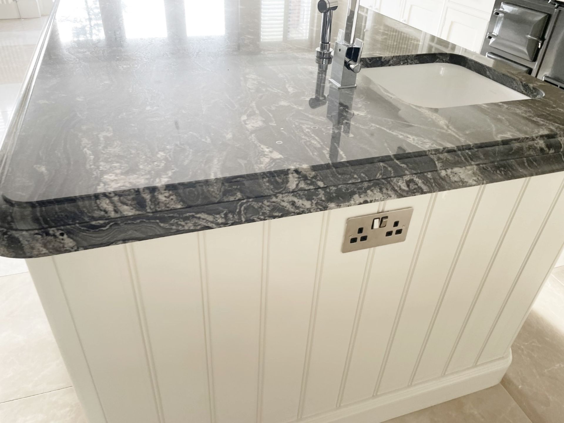 1 x Bespoke Handcrafted Shaker-style Fitted Kitchen Marble Surfaces, Island & Miele Appliances - Image 87 of 221