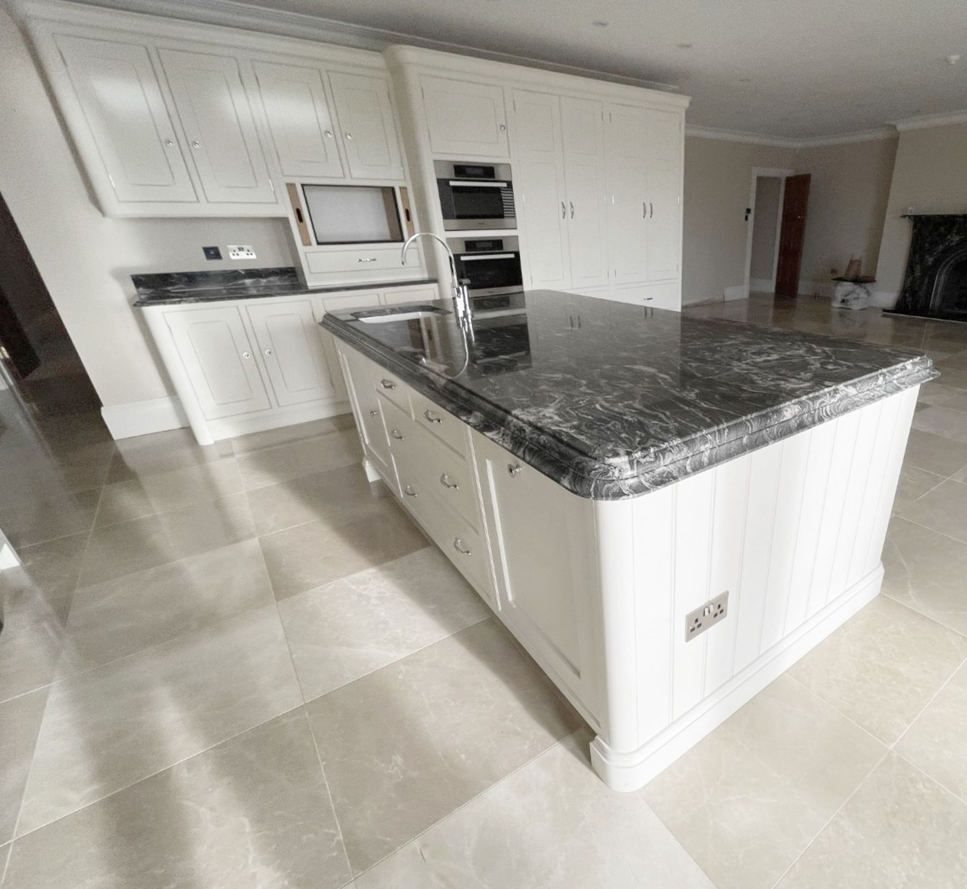 1 x Bespoke Handcrafted Shaker-style Fitted Kitchen Marble Surfaces, Island & Miele Appliances - Image 78 of 221