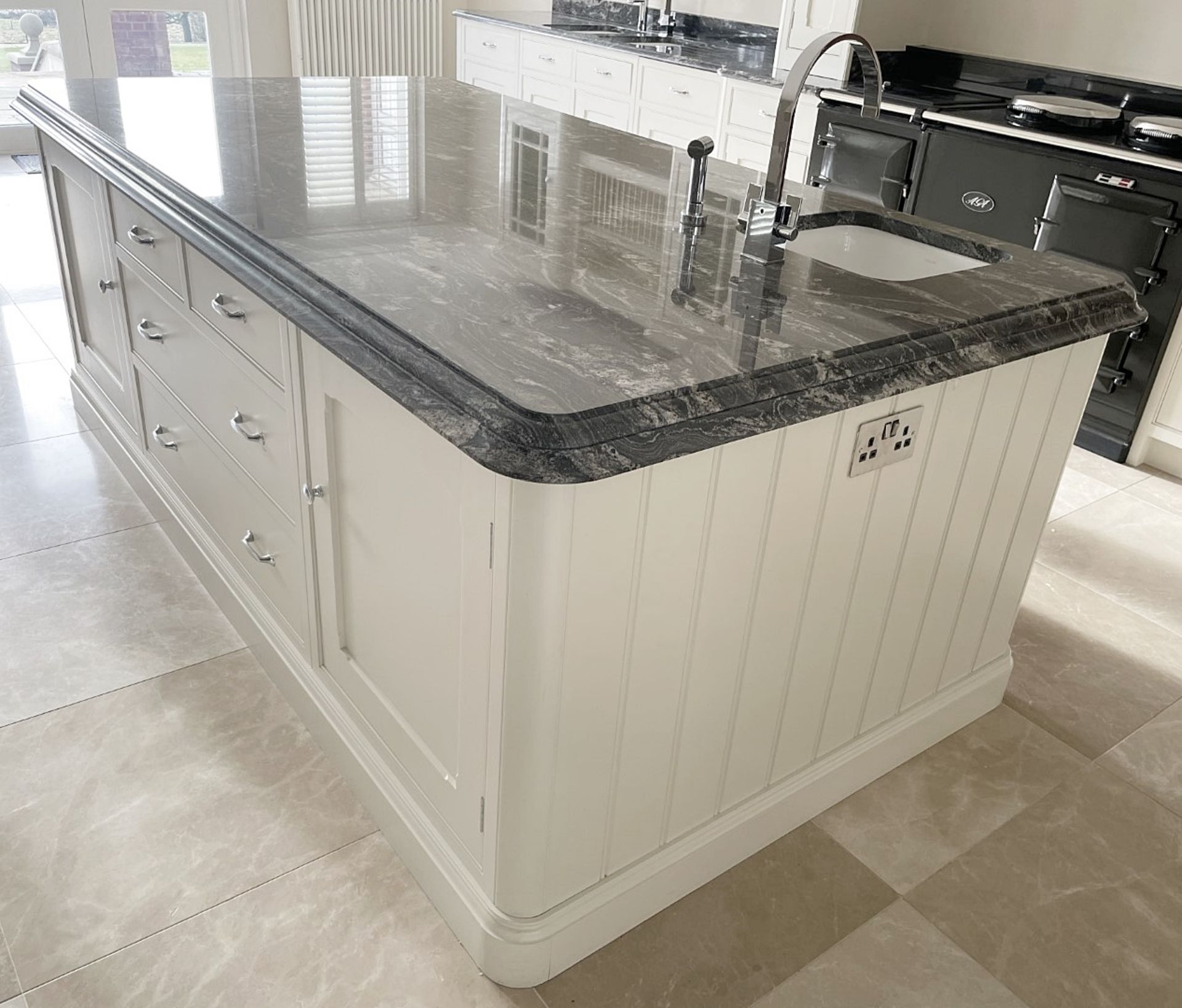 1 x Bespoke Handcrafted Shaker-style Fitted Kitchen Marble Surfaces, Island & Miele Appliances - Image 86 of 221