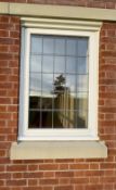 1 x Hardwood Timber Double Glazed & Leaded Window Frame - Ref: PAN156 / 2GRDN - CL896 - NO VAT