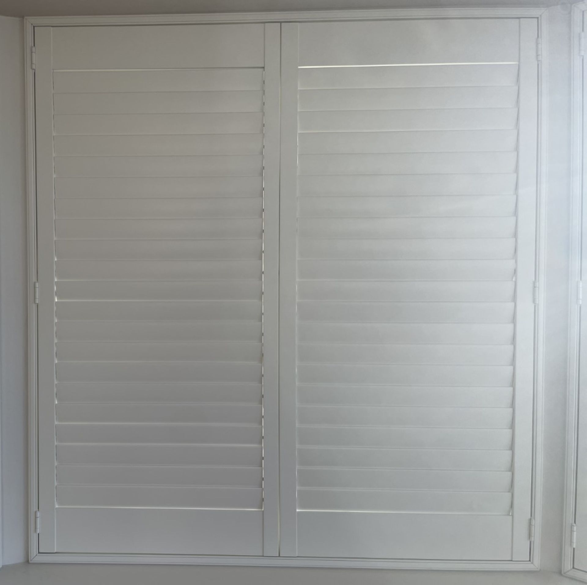 1 x Hardwood Timber Double Glazed Window Frames fitted with Shutter Blinds, In White - Ref: PAN101 - Image 3 of 23