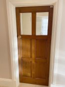 1 x Solid Wood Glazed Internal Door - NO VAT ON THE HAMMER