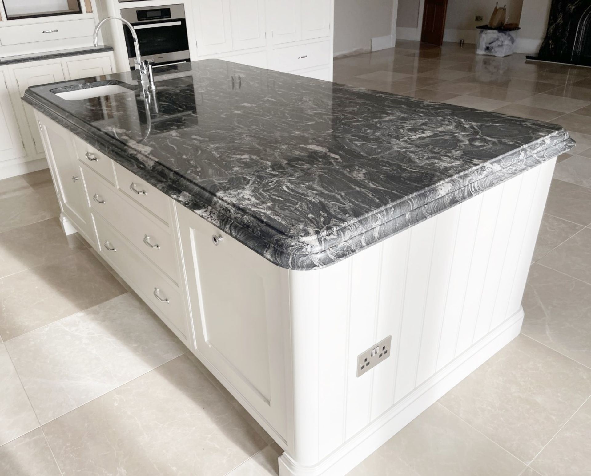 1 x Bespoke Handcrafted Shaker-style Fitted Kitchen Marble Surfaces, Island & Miele Appliances - Image 79 of 221