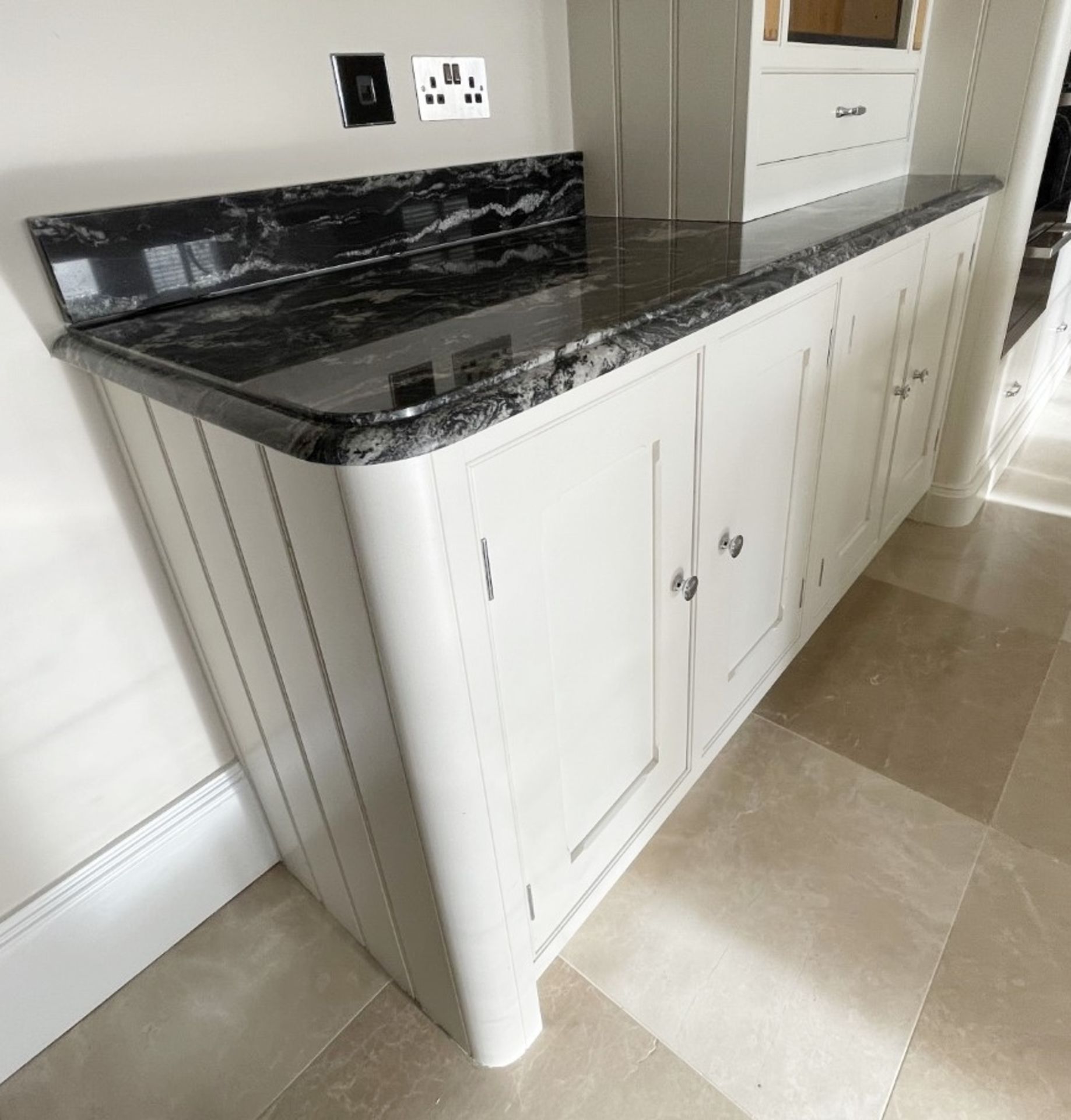 1 x Bespoke Handcrafted Shaker-style Fitted Kitchen Marble Surfaces, Island & Miele Appliances - Image 205 of 221