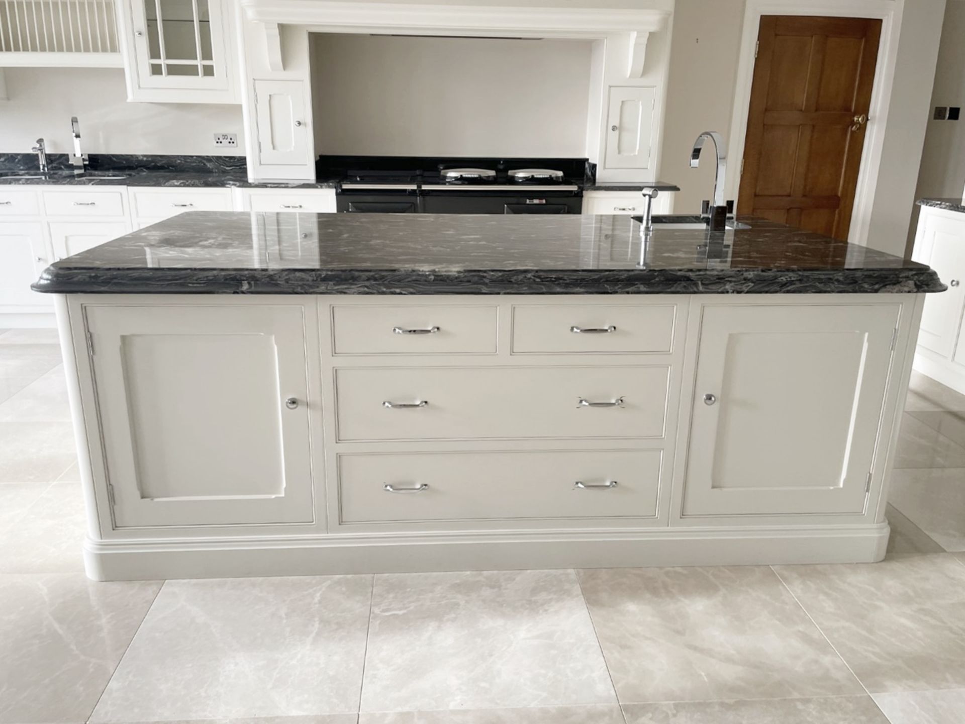 1 x Bespoke Handcrafted Shaker-style Fitted Kitchen Marble Surfaces, Island & Miele Appliances - Image 85 of 221