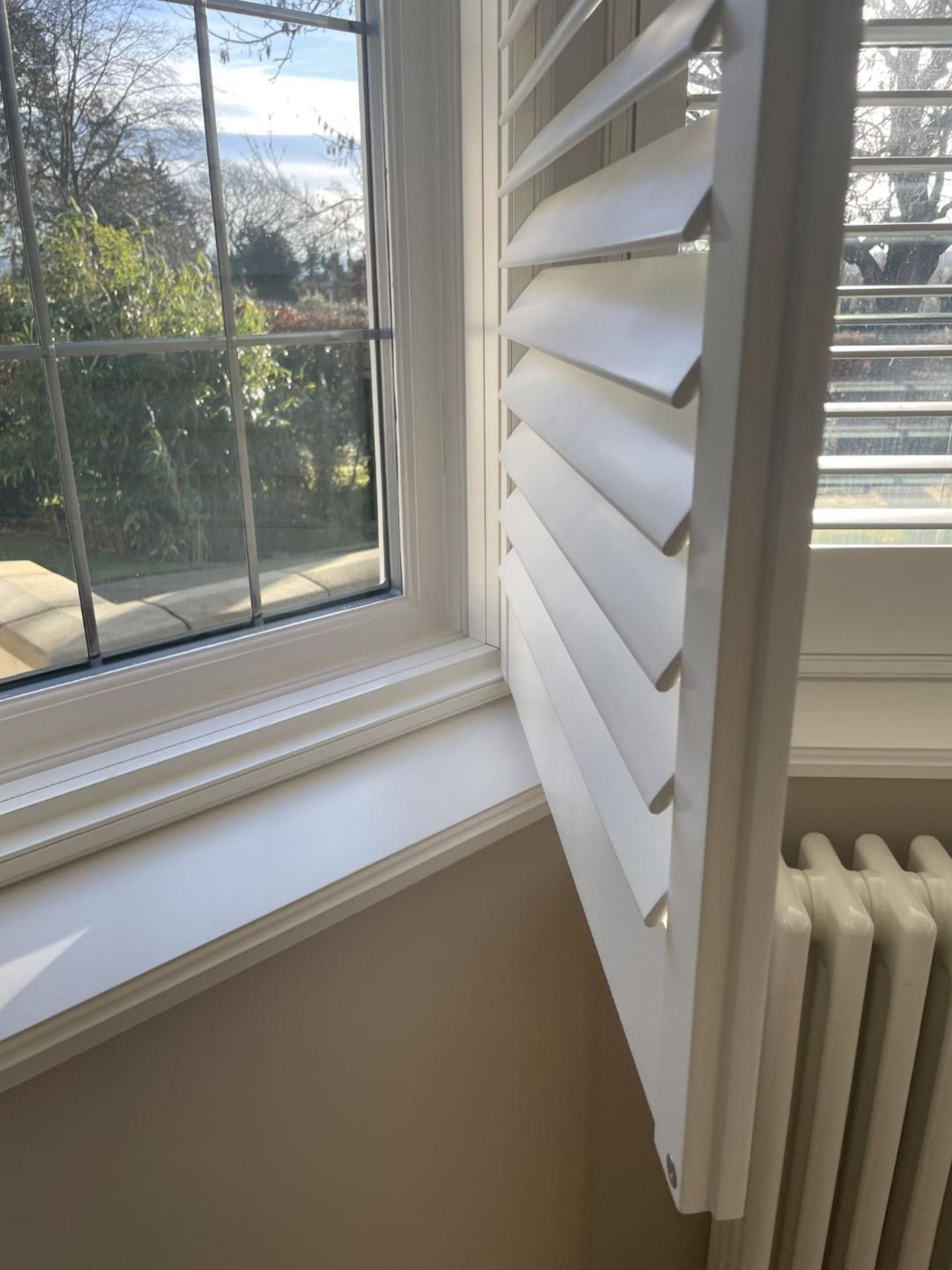 1 x Hardwood Timber Double Glazed Window Frames fitted with Shutter Blinds, In White - Ref: PAN101 - Image 4 of 23