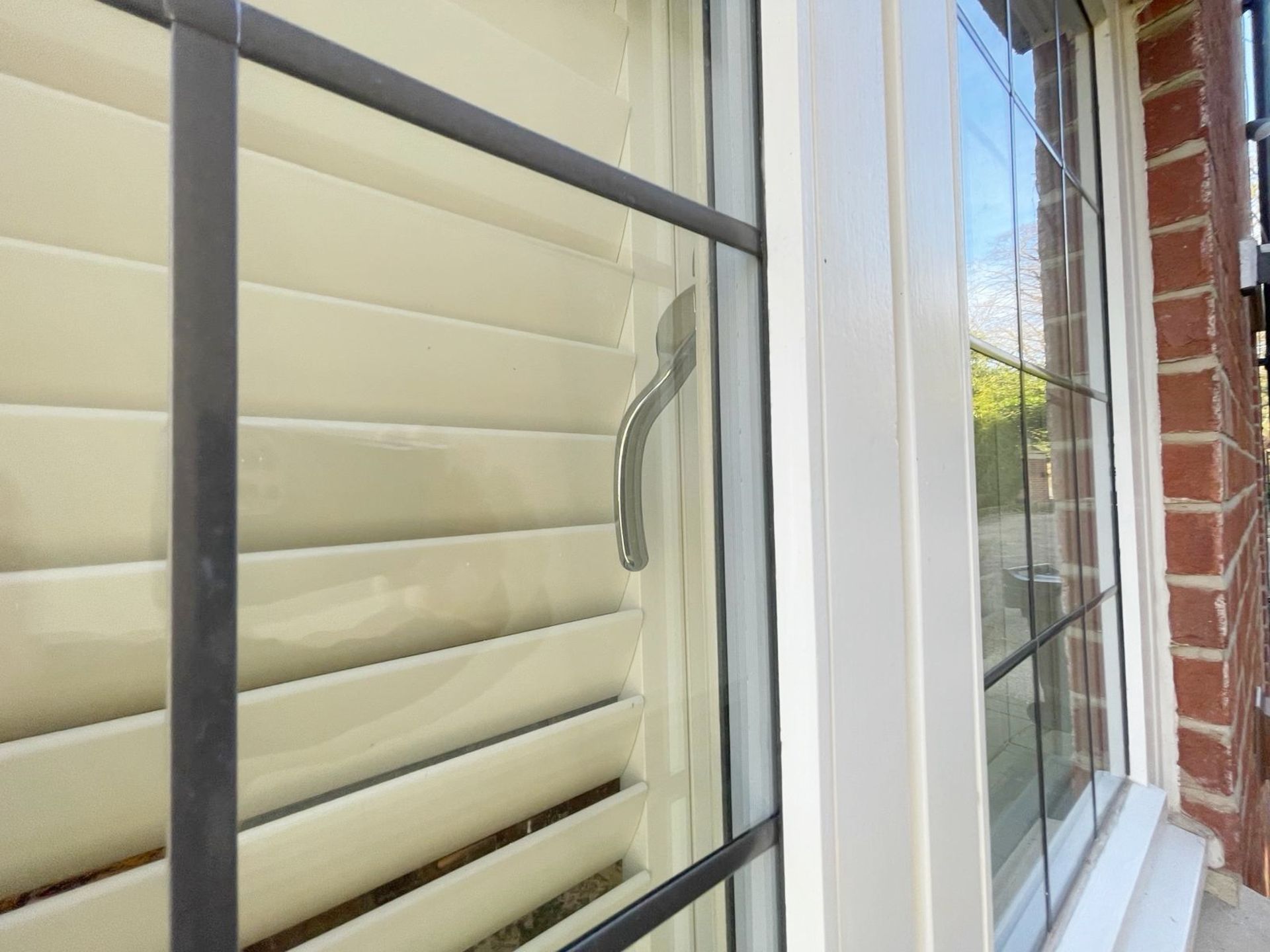 1 x Hardwood Timber Double Glazed Leaded 2-Panel Window Frame fitted with Shutter Blinds - NO VAT - Image 10 of 10