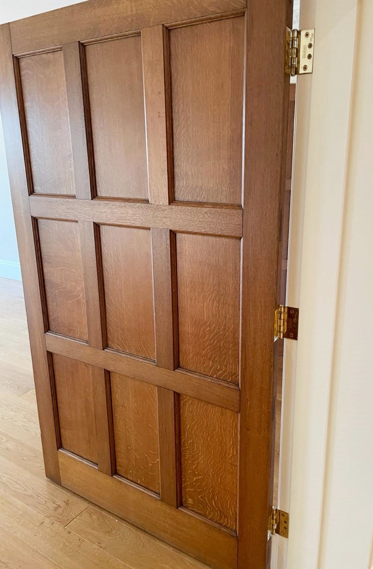 1 x Set of Stately Solid Wood Double Doors - Hinges and Handles Included - Ref: PAN154 - Image 3 of 13