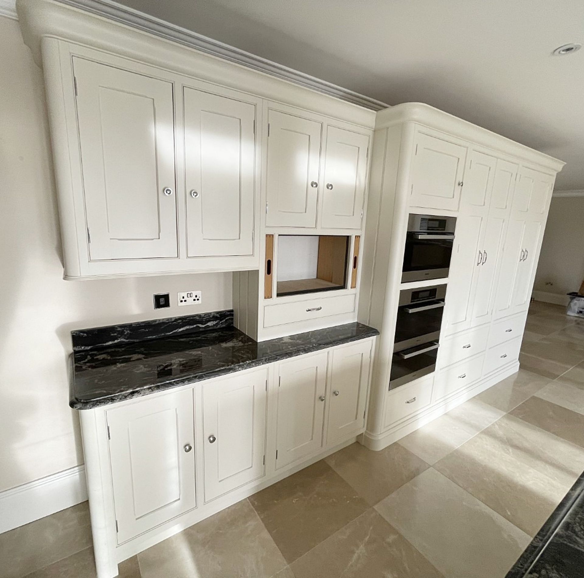 1 x Bespoke Handcrafted Shaker-style Fitted Kitchen Marble Surfaces, Island & Miele Appliances - Image 131 of 221