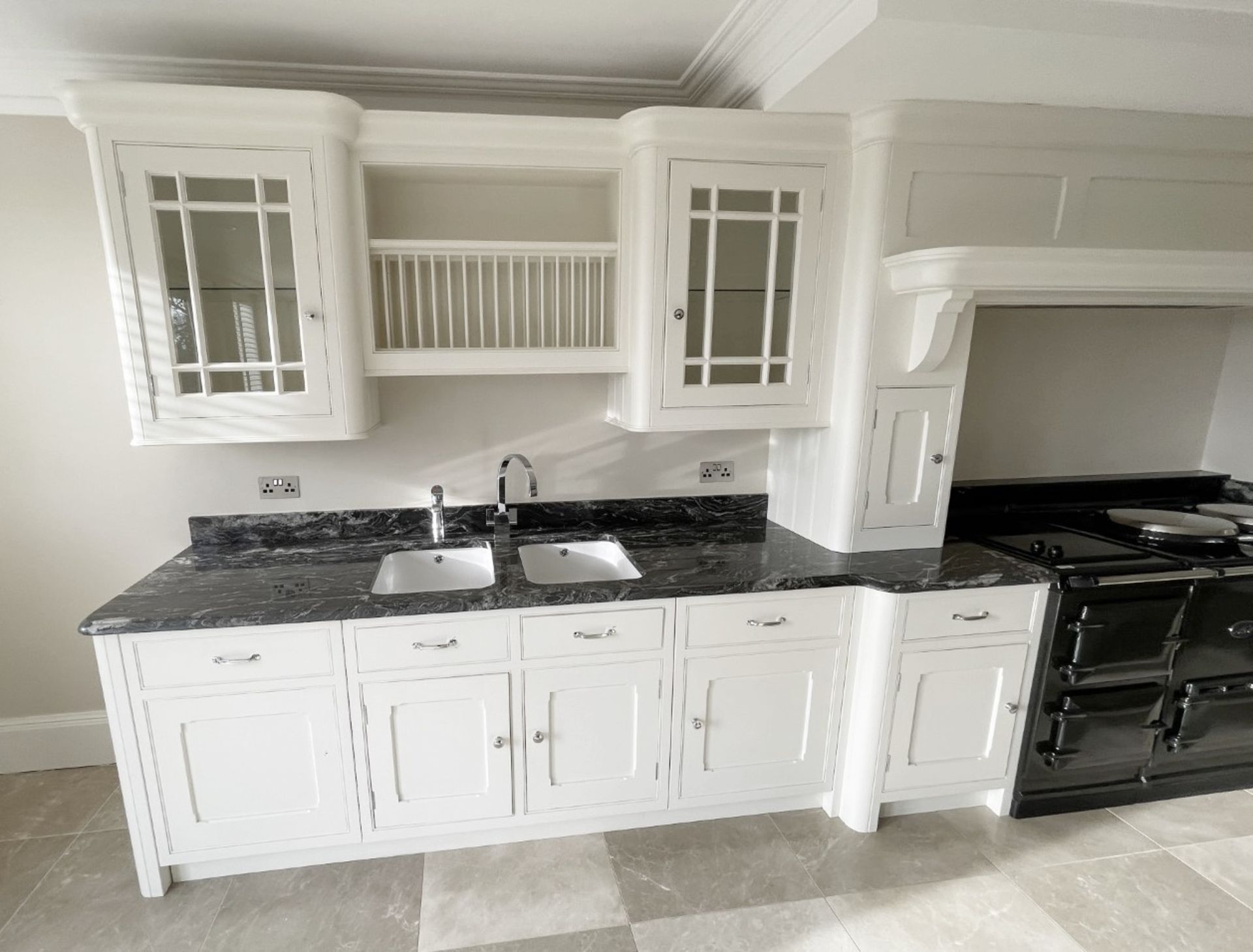 1 x Bespoke Handcrafted Shaker-style Fitted Kitchen Marble Surfaces, Island & Miele Appliances - Image 36 of 221