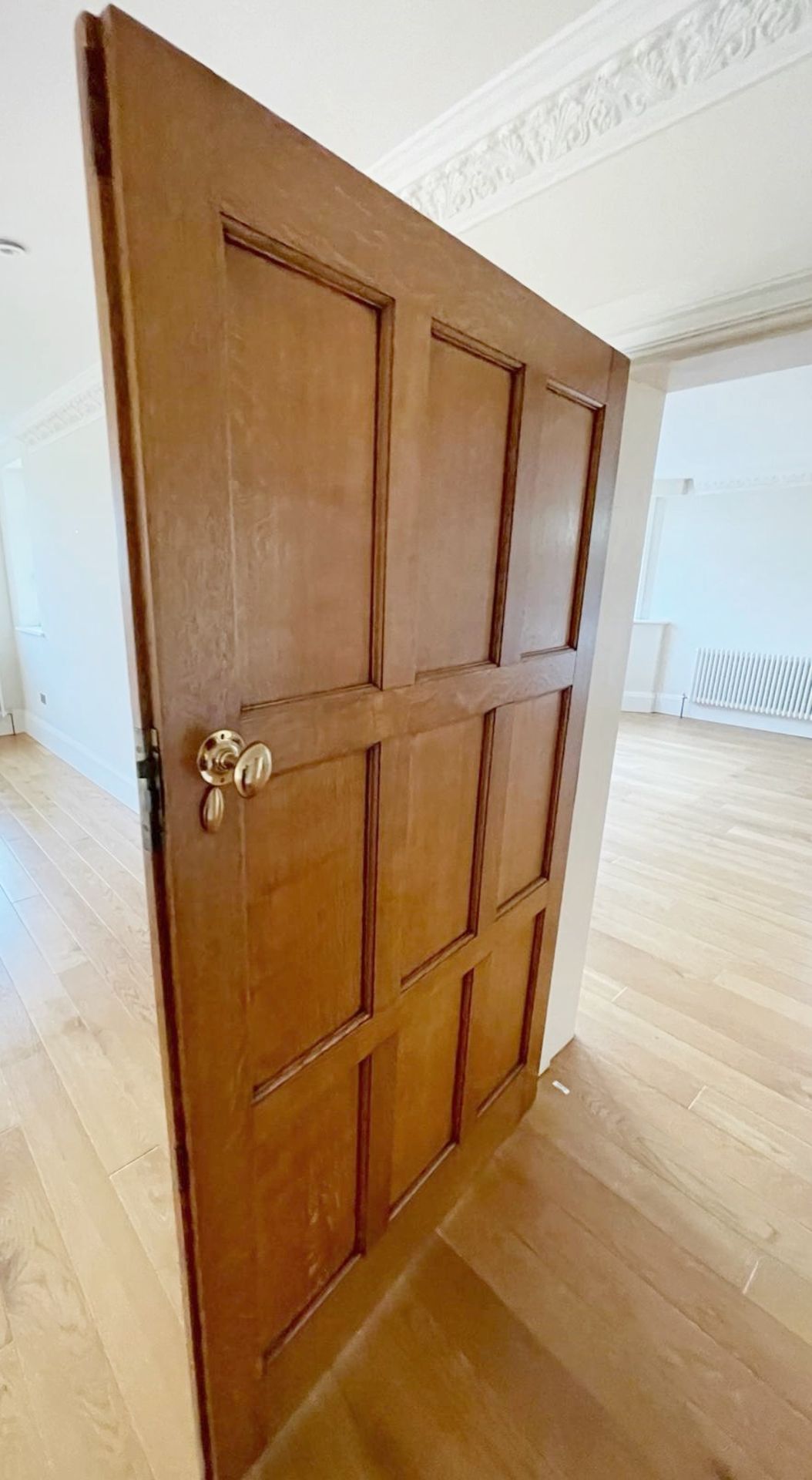 1 x Set of Stately Solid Wood Double Doors - Hinges and Handles Included - Ref: PAN154 - Image 12 of 13