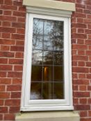 1 x Hardwood Timber Double Glazed & Leaded Window Frame - Ref: PAN147 / M-HALL - CL896 - NO VAT