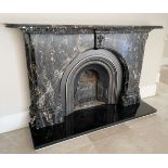 1 x Marble Fire Surround With Gas Coal Fire - Ref: PAN116 / KIT - CL896 - NO VAT ON THE HAMMER -