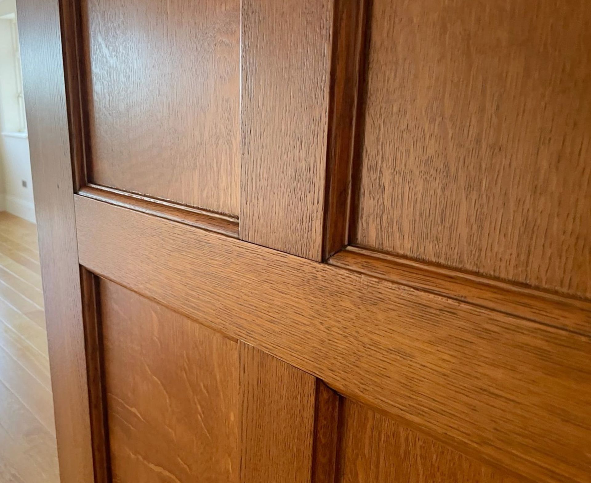 1 x Set of Stately Solid Wood Double Doors - Hinges and Handles Included - Ref: PAN154 - Image 8 of 13