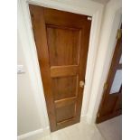 1 x Solid Wood Slim Lockable Internal Door - Ref: PAN129 / UNDSTRS - CL896 - NO VAT ON THE