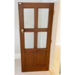 1 x Solid Wood Lockable Internal Door - Includes Handles and Hinges - Ref: PAN130 - NO VAT