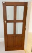 1 x Solid Wood Lockable Internal Door - Includes Handles and Hinges - Ref: PAN130 - NO VAT