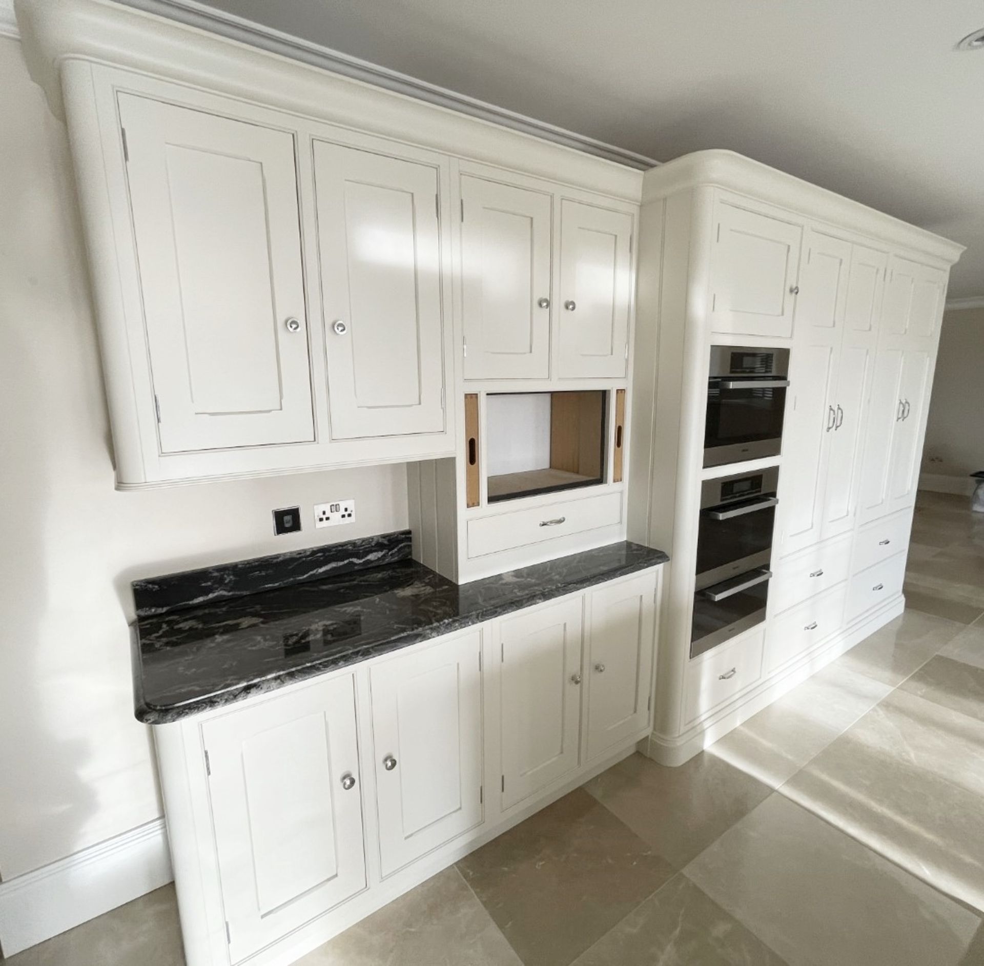 1 x Bespoke Handcrafted Shaker-style Fitted Kitchen Marble Surfaces, Island & Miele Appliances - Image 206 of 221