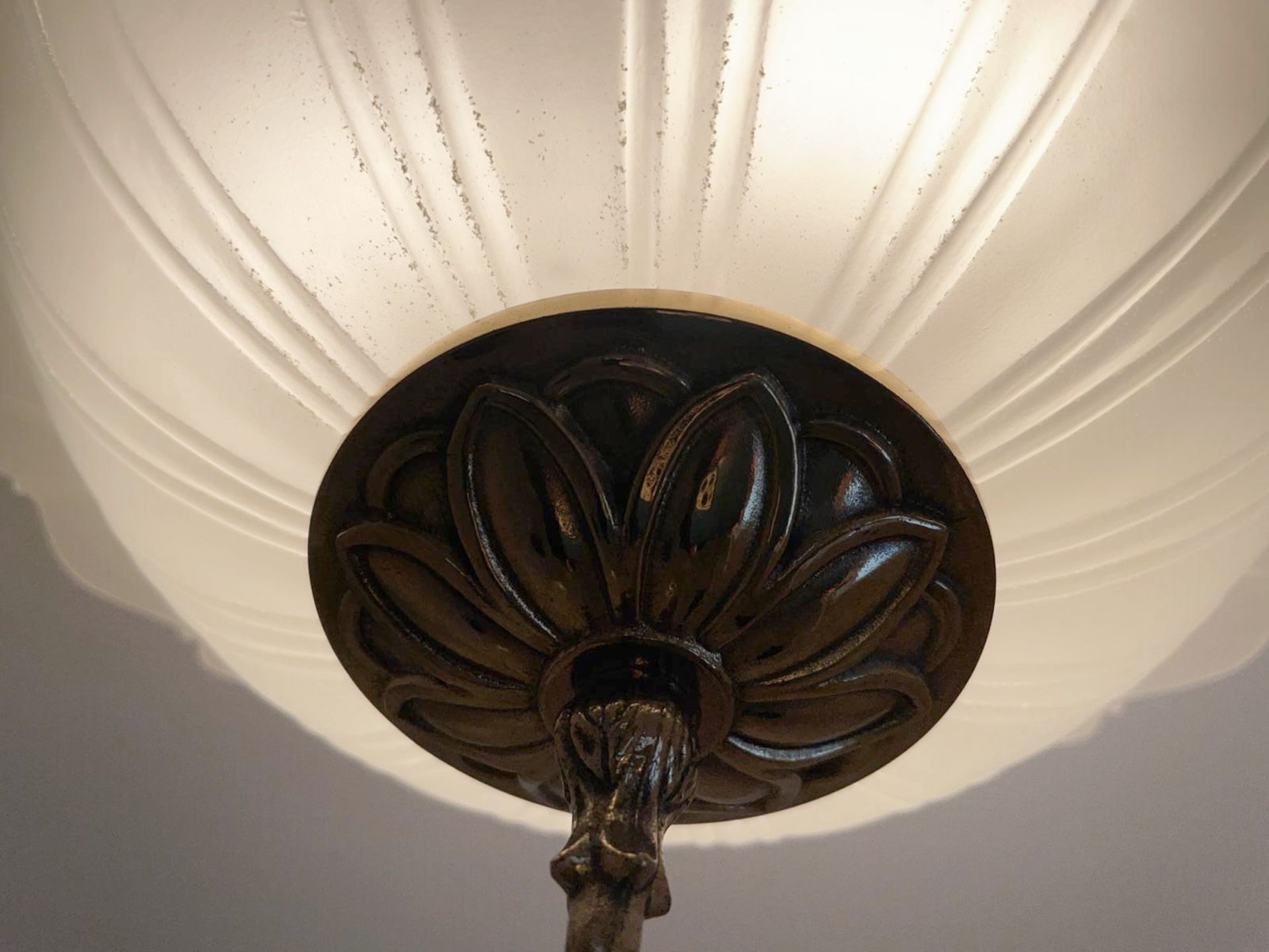 1 x Ornate Glass Ceiling Uplight - Ref: PAN142 / SIDE-DR - CL896 - NO VAT ON THE HAMMER - - Image 4 of 7