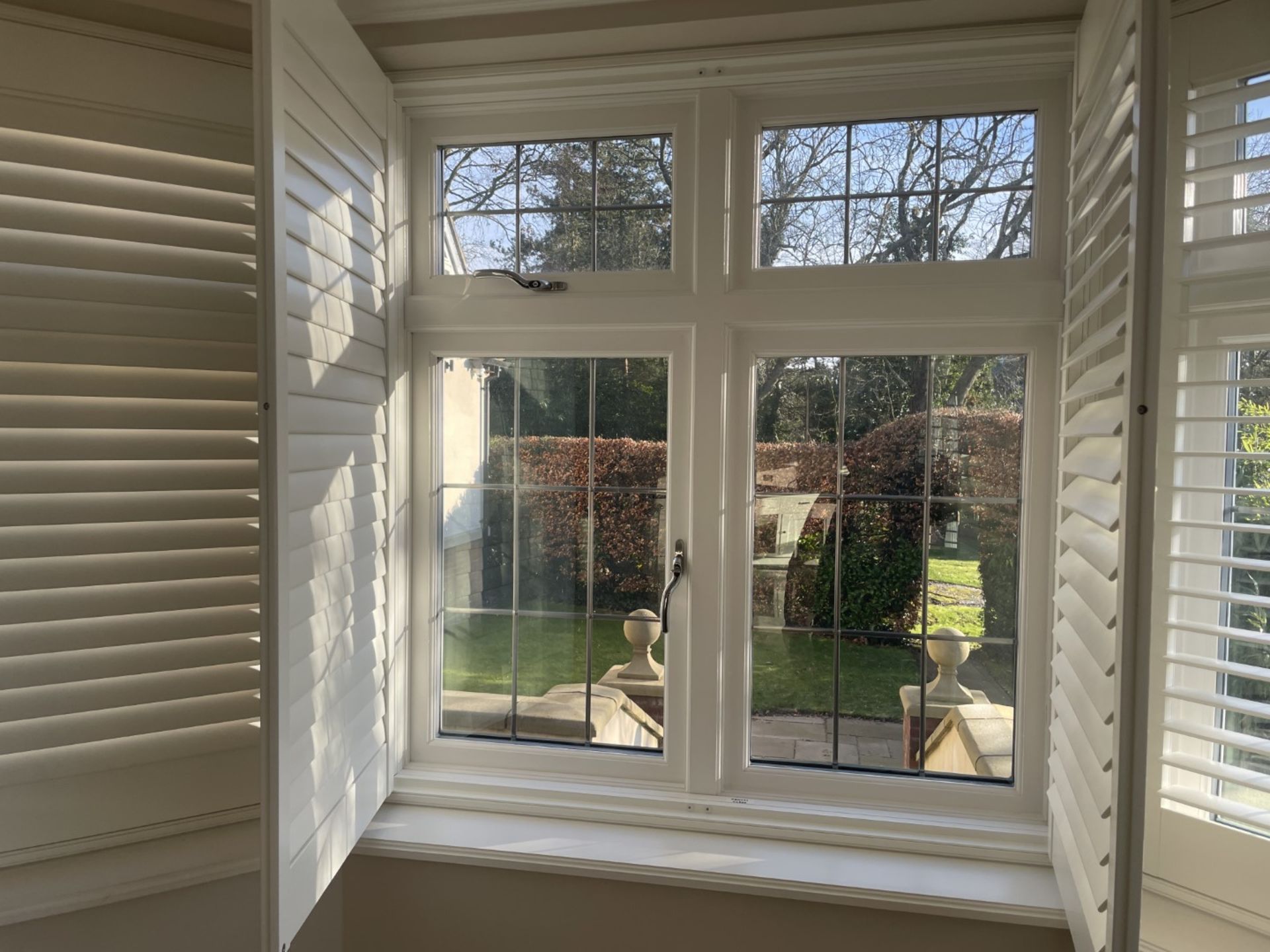 1 x Hardwood Timber Double Glazed Window Frames fitted with Shutter Blinds, In White - Ref: PAN101 - Image 10 of 23