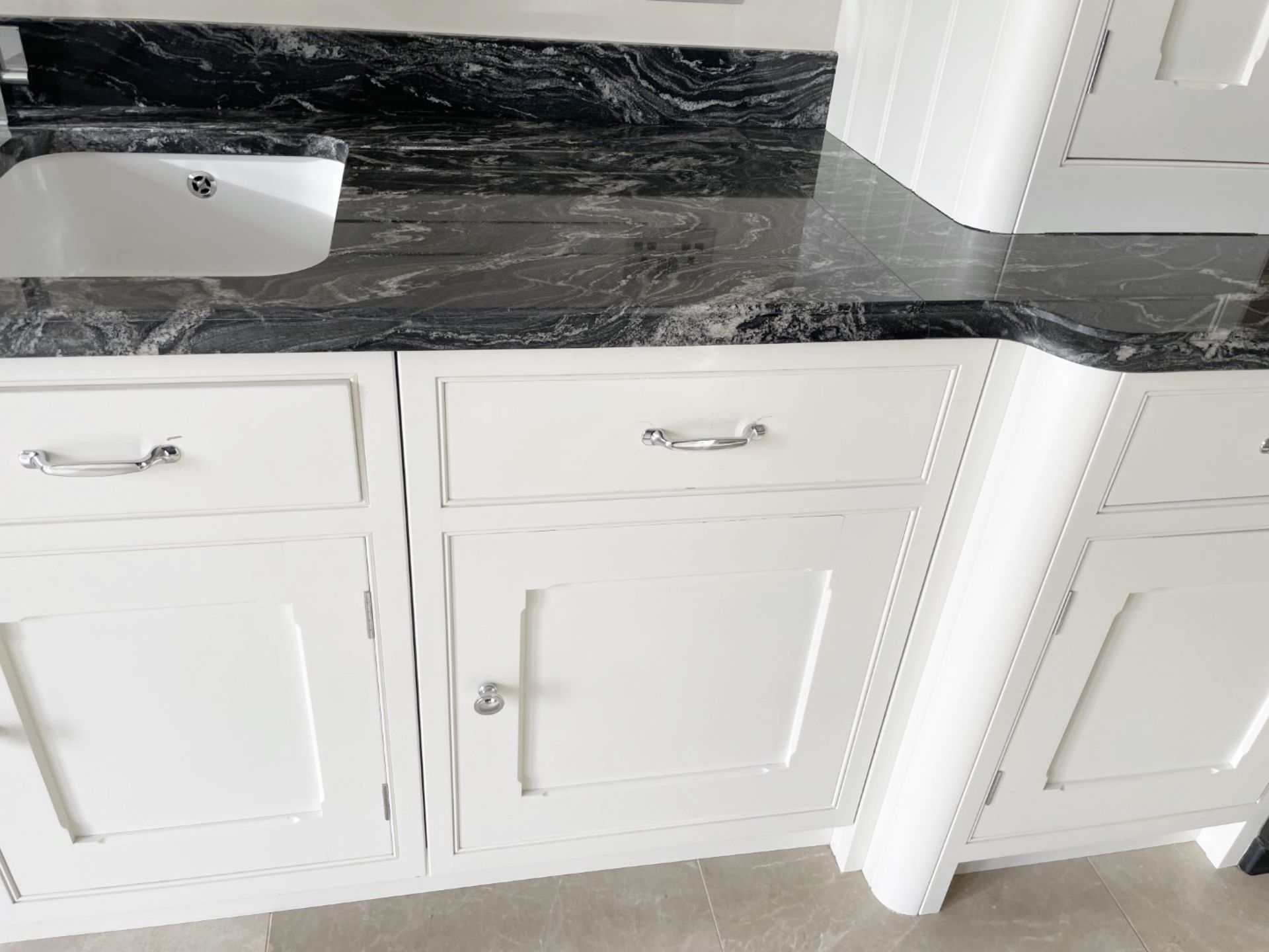 1 x Bespoke Handcrafted Shaker-style Fitted Kitchen Marble Surfaces, Island & Miele Appliances - Image 47 of 221