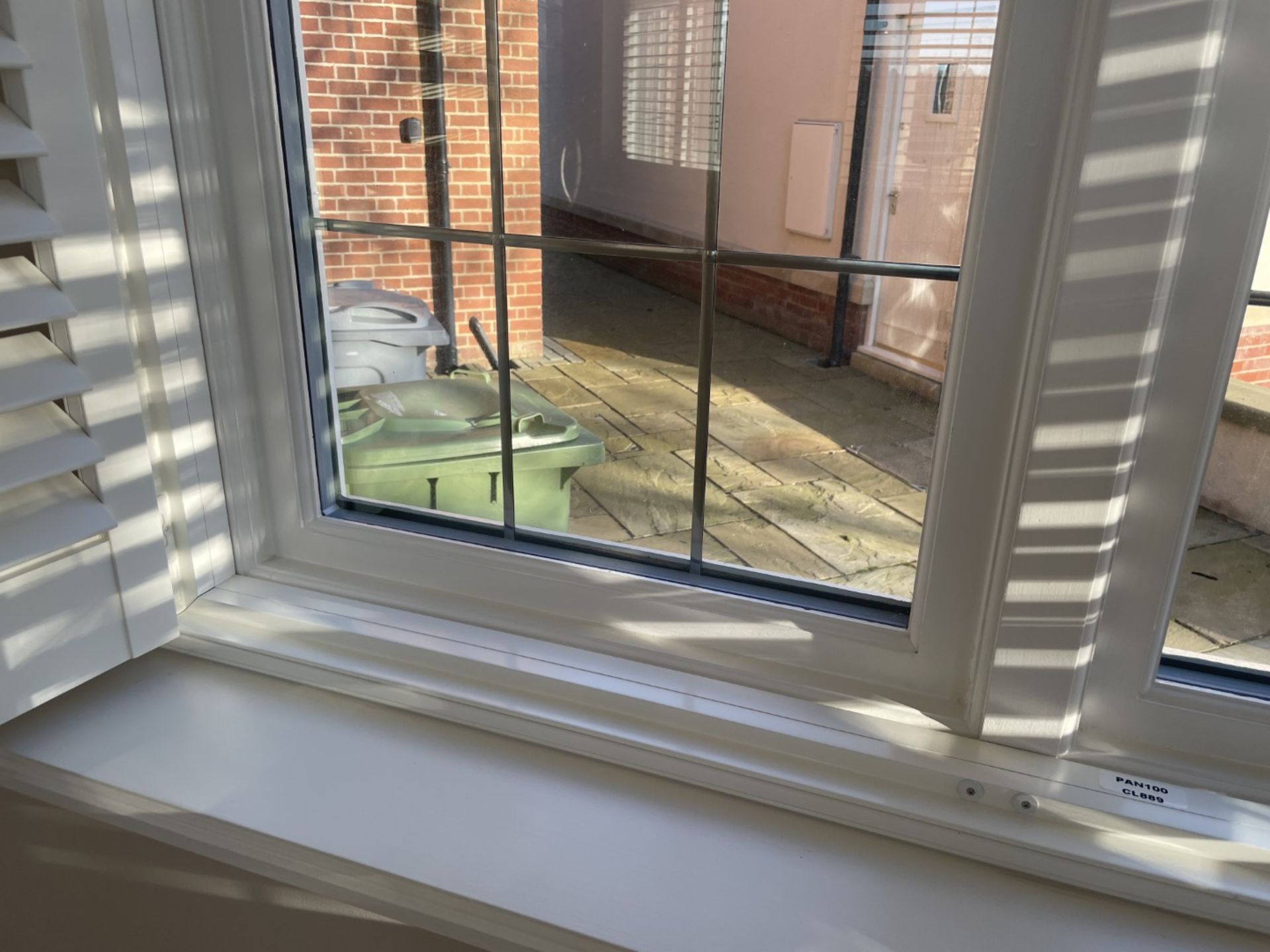 1 x Hardwood Timber Double Glazed Window Frames fitted with Shutter Blinds, In White - Image 7 of 24