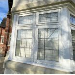 1 x Hardwood Timber Double Glazed Window Frames fitted with Shutter Blinds, In White - Ref: PAN101