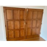 1 x Set of Stately Solid Wood Double Doors - Hinges and Handles Included - Ref: PAN154