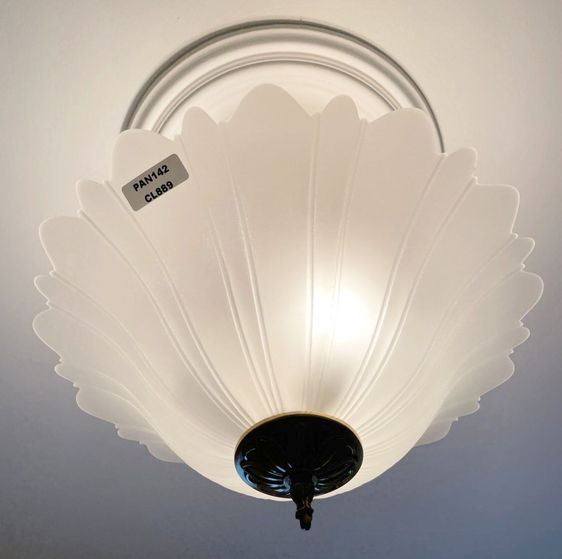 1 x Ornate Glass Ceiling Uplight - Ref: PAN142 / SIDE-DR - CL896 - NO VAT ON THE HAMMER - - Image 5 of 7