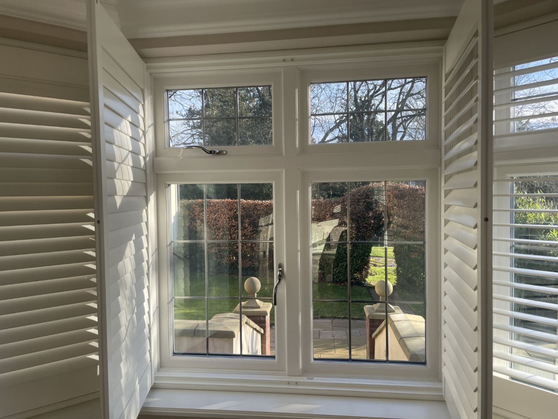 1 x Hardwood Timber Double Glazed Window Frames fitted with Shutter Blinds, In White - Ref: PAN101 - Image 11 of 23