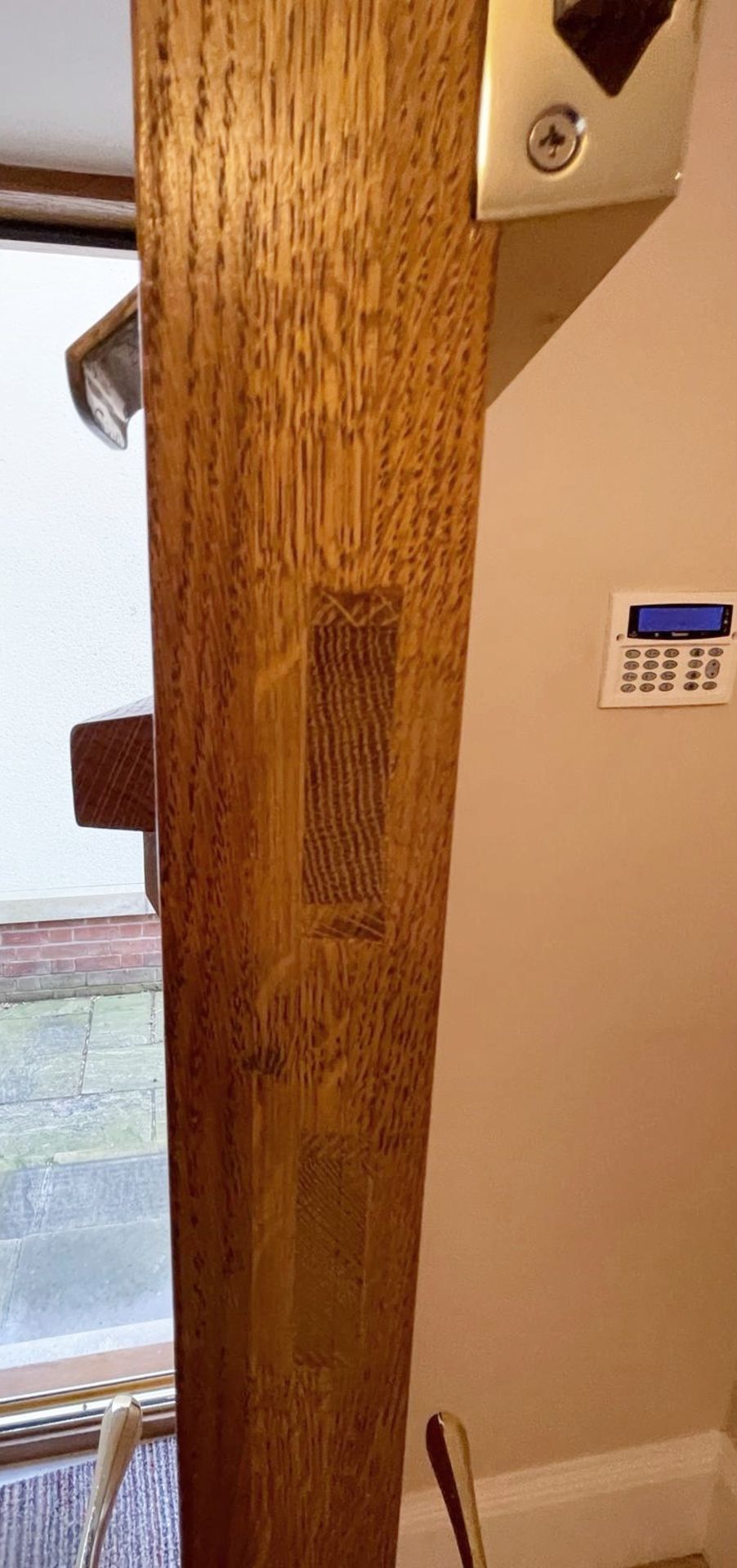 1 x Solid Wood Lockable Glazed External Side Door - Includes Hinges & Handles - Ref: PAN141 - NO VAT - Image 7 of 17