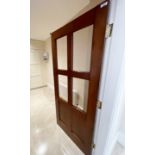 1 x Glazed Internal 6-Panel Wooden Door - Handles and Hinges Included - Ref: PAN118 / A2UTIL