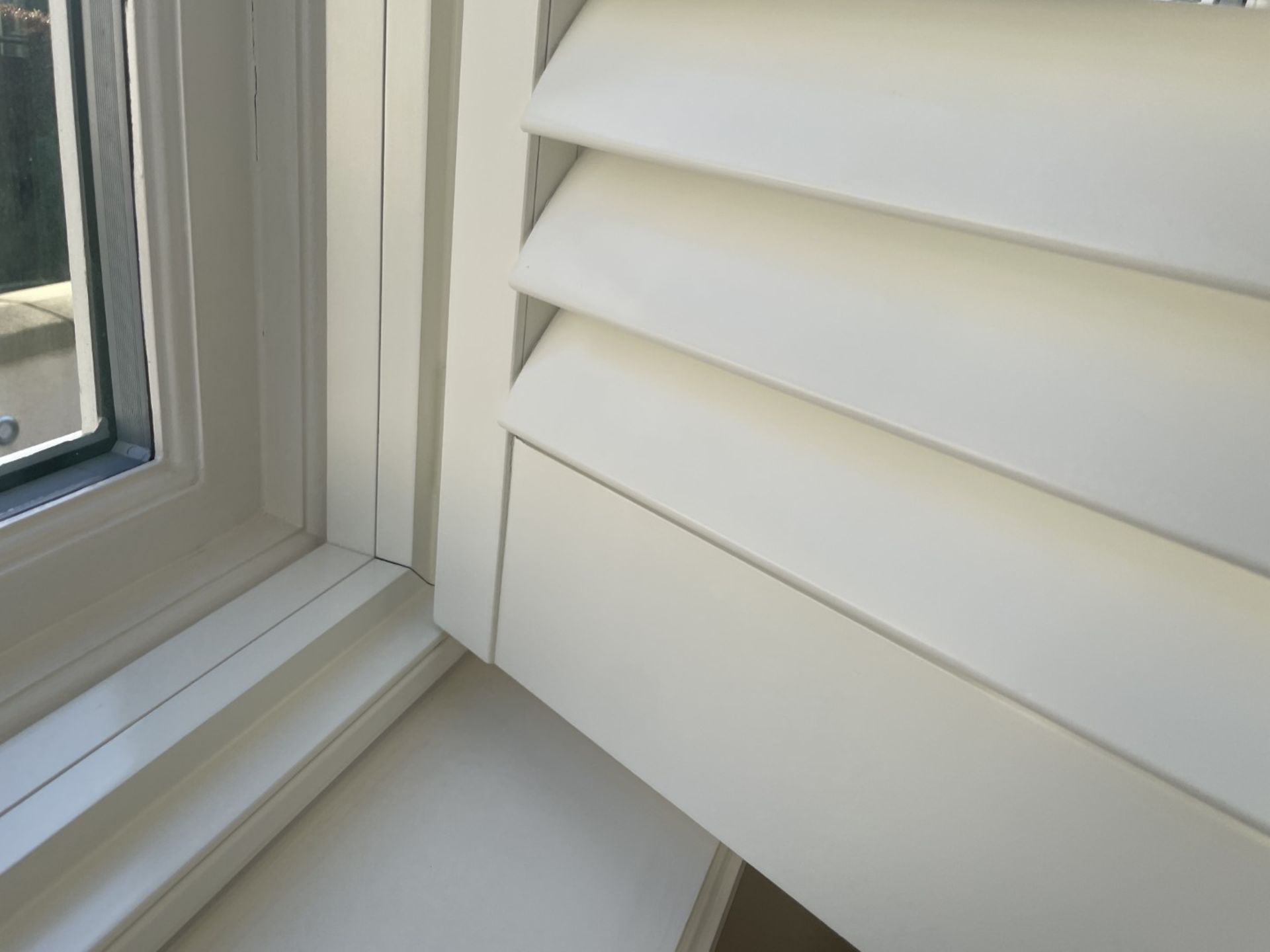 1 x Hardwood Timber Double Glazed Window Frames fitted with Shutter Blinds, In White - Ref: PAN101 - Image 13 of 23