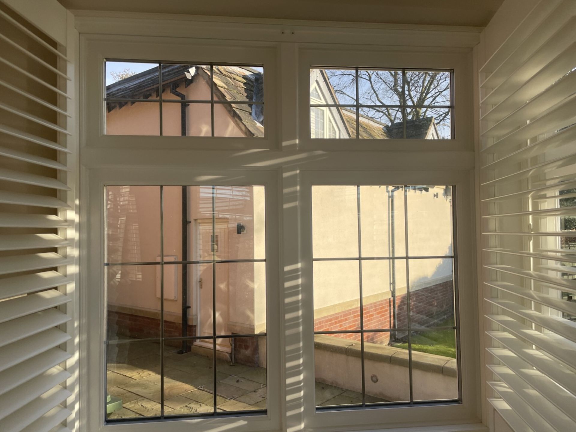 1 x Hardwood Timber Double Glazed Window Frames fitted with Shutter Blinds, In White - Image 9 of 24