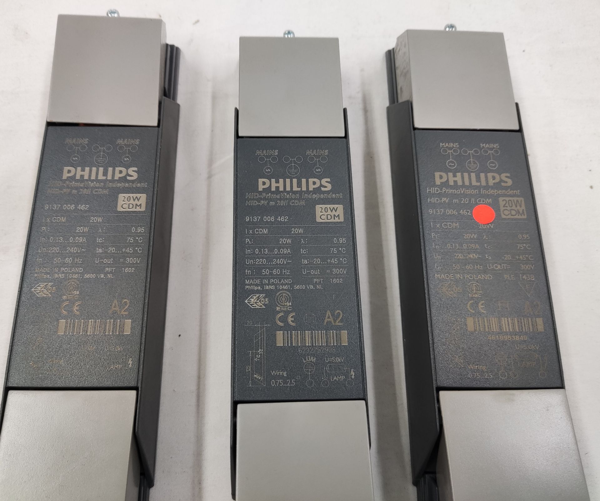 3 x PHILIPS Electronic Drivers For Hid Lamps - Hid-Pv M 20/I Cdm Hpf 220-240V 50/60Hz - Remote - Image 5 of 9