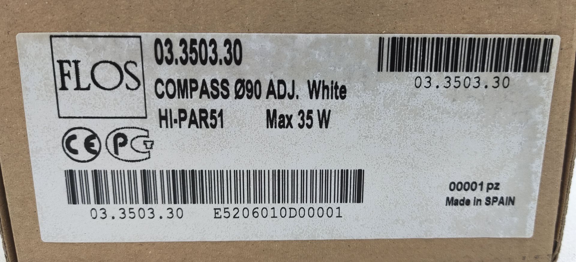 2 x FLOS Compass 90Deg Adjustable White Spotlight - Hi-Par51 - Max 35W - 03.3503.30 - Ref: - Image 2 of 19