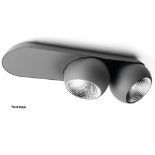 1 x MODULAR LIGHTING INSTRUMENTS Marbul Led Ceiling Adjustable Double Spotlight In Grey - RRP £