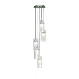 1 x Searchlight Duo 1 5 Light Ceiling Pendant - Polished Chrome - Type: 2305-5 - New Boxed Stock