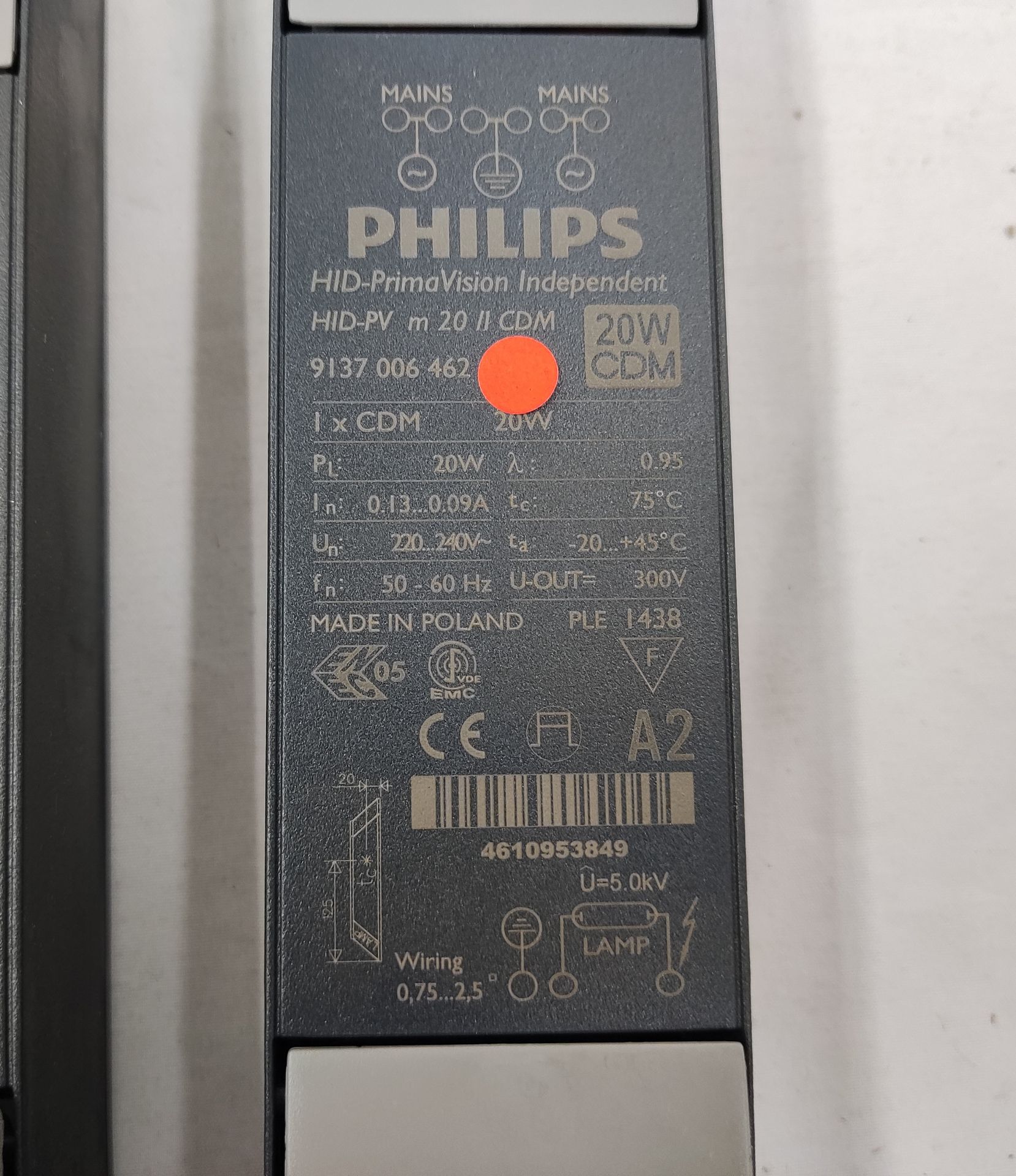 3 x PHILIPS Electronic Drivers For Hid Lamps - Hid-Pv M 20/I Cdm Hpf 220-240V 50/60Hz - Remote - Image 6 of 9