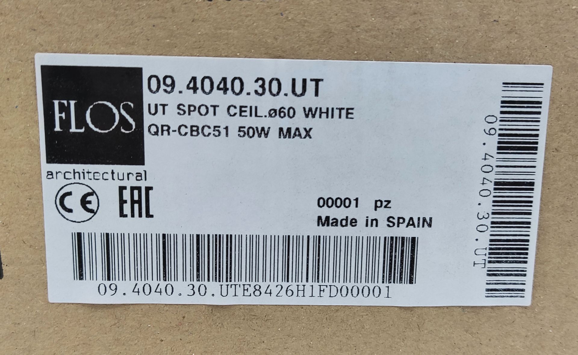 4 x FLOS Ut Spot Ceiling Light In White - 60mm Diameter - 09.4040.30.Ut - Ref: ATR180-4/ - Image 2 of 15