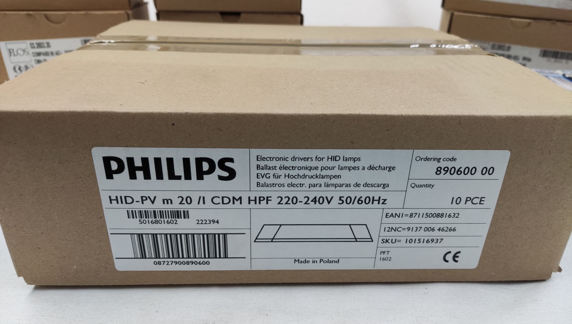 10 x PHILIPS Electronic Drivers For Hid Lamps - Hid-Pv M 20/I Cdm Hpf 220-240V 50/60Hz - Remote - Image 2 of 2