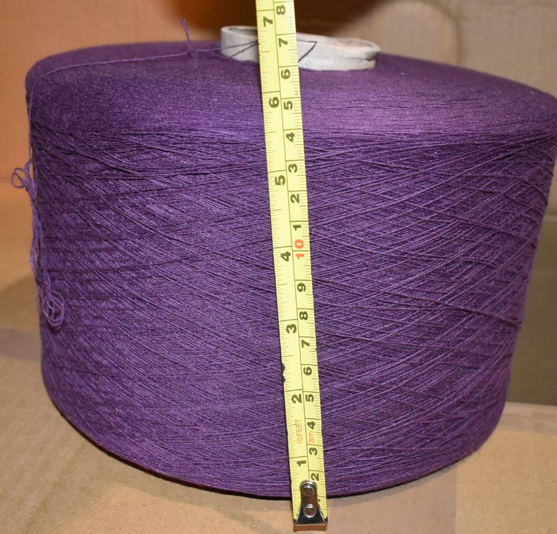 1 x Cone of 1/13 MicroCotton Knitting Yarn - Purple - Approx Weight: 2,300g - New Stock ABL Yarn - Bild 12 aus 13