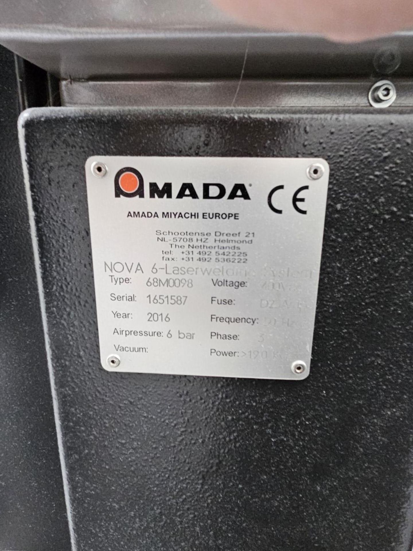1 x Amada Miyachi Nova 6 Laser CNC Welding Workstation System - Type: 68M0098 - Year: 2016 - Image 6 of 20