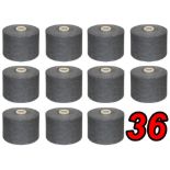 36 x Cones of 1/13 MicroCotton Knitting Yarn - Mid Grey - Approx Weight: 2,500g - New Stock ABL Yarn