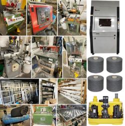 Contents of a London UPVC Window Manufacturers - Amada Miyachi Nova CNC Laser Welding Systems - Large Collection of Clothing Yarn Cones & More!