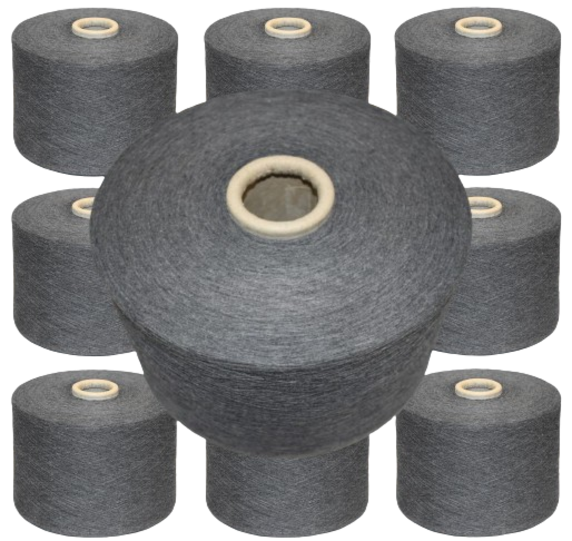 10 x Cones of 1/13 MicroCotton Knitting Yarn - Mid Grey - Approx Weight: 2,500g - New Stock ABL Yarn